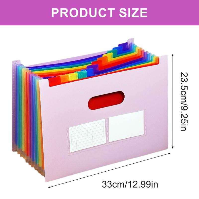 A 4 Multi-Layer Document Storage Bag Accordions File Folder Expanding File Organiser School Office Supplies