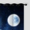 2pcs Curtains Brilliant Galaxy Starry Sky Planet Astronaut 3d Digital Printed Curtains Grommet Top Design For Living Room Drape
