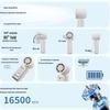 Turbo High-Speed USB Rechargeable Handheld Fan with 100-Speed Digital Display for Outdoor Cooling