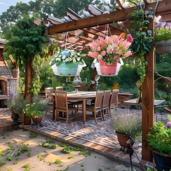 10 Peças Suporte Inferior para Vaso de Flores Bandeja de Gotejamento Prevenção de Umidade Design de Gancho Integrado Bandeja de Plástico Transparente