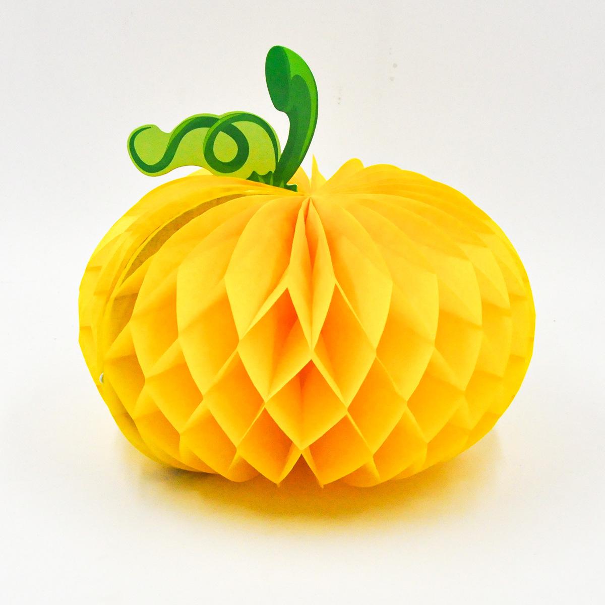 

WTEMPO 4 шт. Красочные украшения в форме тыквы-улья, креативные подвески для Хэллоуина и Дня благодарения, праздничные украшения для фестивалей и вечеринок 4pcs жёлтый