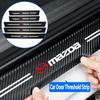 2025 Horký prahový ochranný sticker na auto Mazda 3 6 CX5 2 CX3 CX9 MX5 logo odolný proti poškrábání prahová dekorativní s z uhlíkových vláken