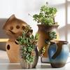 Vaso in ceramica personalità creativa vaso per fiori succulenti poroso grande capacità cambio colore graduale ornamento da esterno giardino cinese
