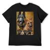 Deutscher Schäferhund Familien Collage T-Shirt Sommer Oberteil Luxus Designer Oberbekleidung für Männer