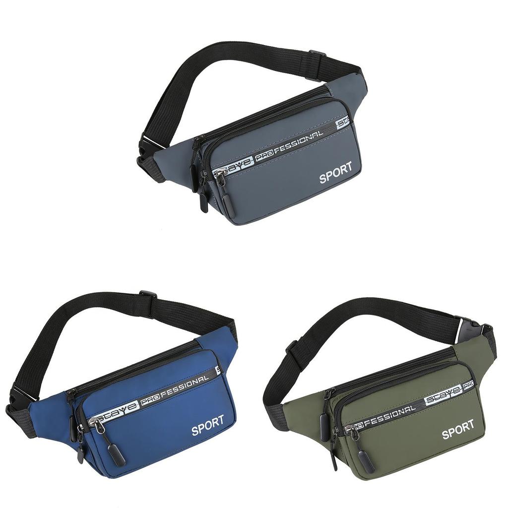 Mens Casual Sports Waist Bag With Waterresistant Nylon For Running And Outdoor Activities