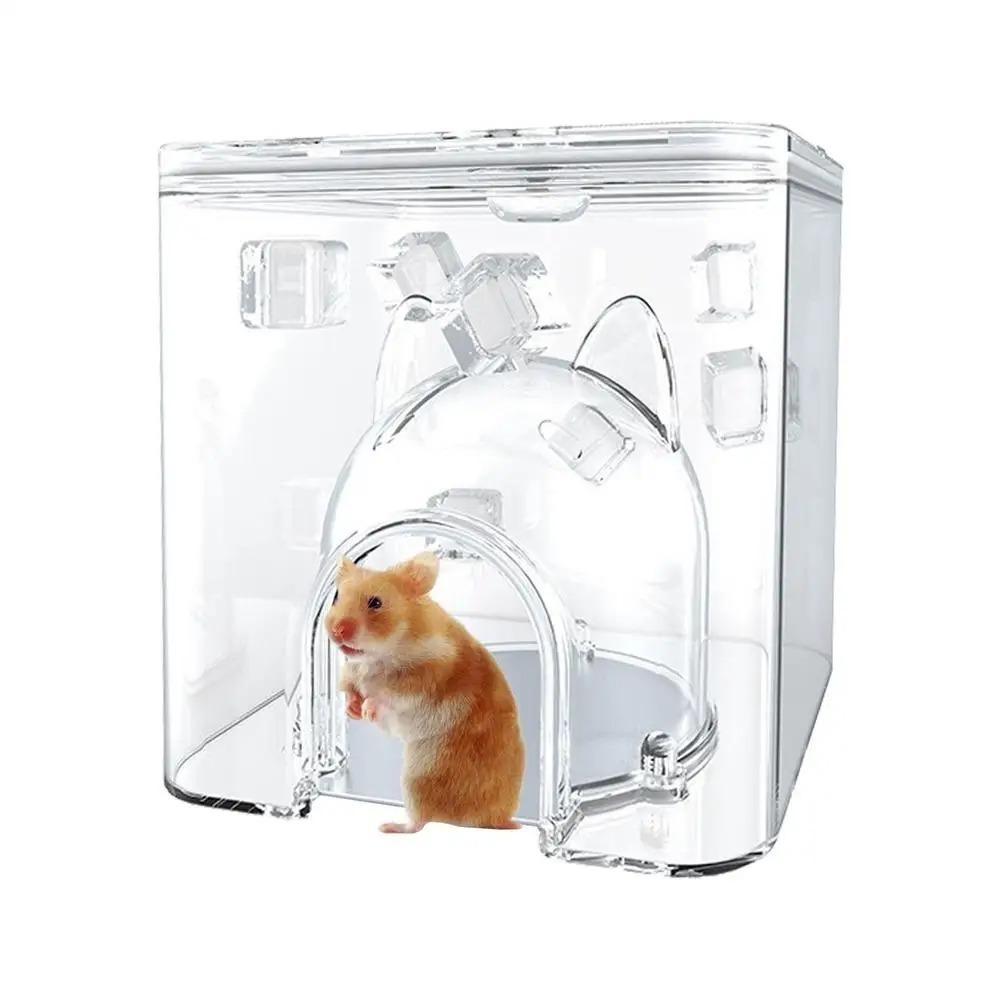 Plastic Hamster Cooling House Transparent Cooling Pet House Water Cube Pet Nest  For Small Animals