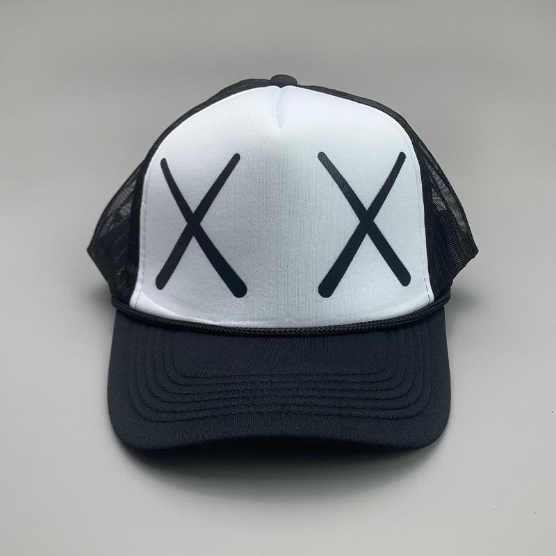 Breathable Cartoon Letter Fashion Men'S And Women'S Baseball Cap Cotton Hip Hop Skateboard Hollow Casual Sun Hat