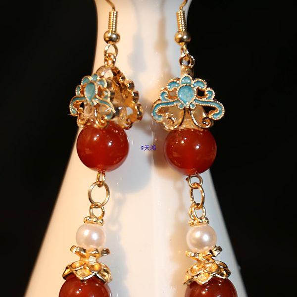 Red Tassel Earrings: Hanfu & Cheongsam Wedding Jewelry