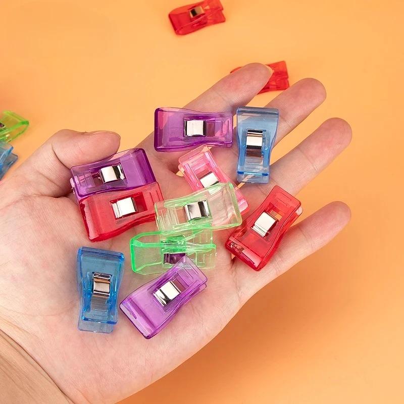 5/10/2030/50/100 Stück Nähklammern-Ordner mit Plastikboxen für Bastelwerkzeuge Bücher Handarbeiten Plastikclips in verschiedenen Farben sind leicht zu sortieren