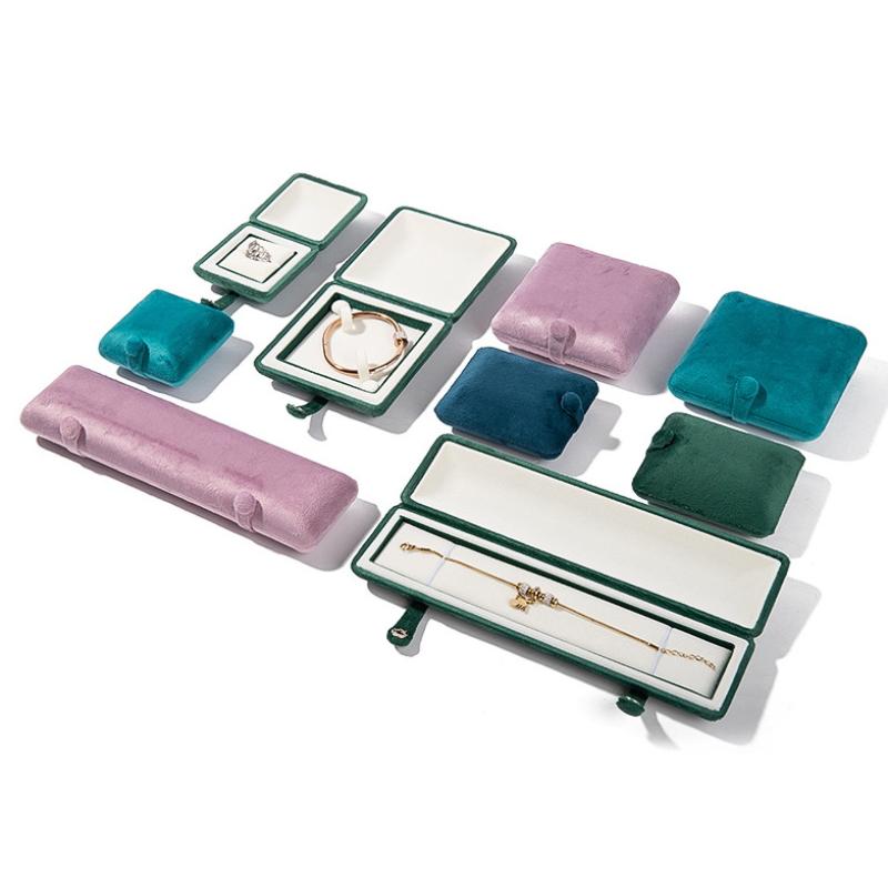 Velvet Ring Box Classical Earring Necklace Bangle/Bracelet Case Jewelry Gift Box For Wedding Jewelry Display Storage Box