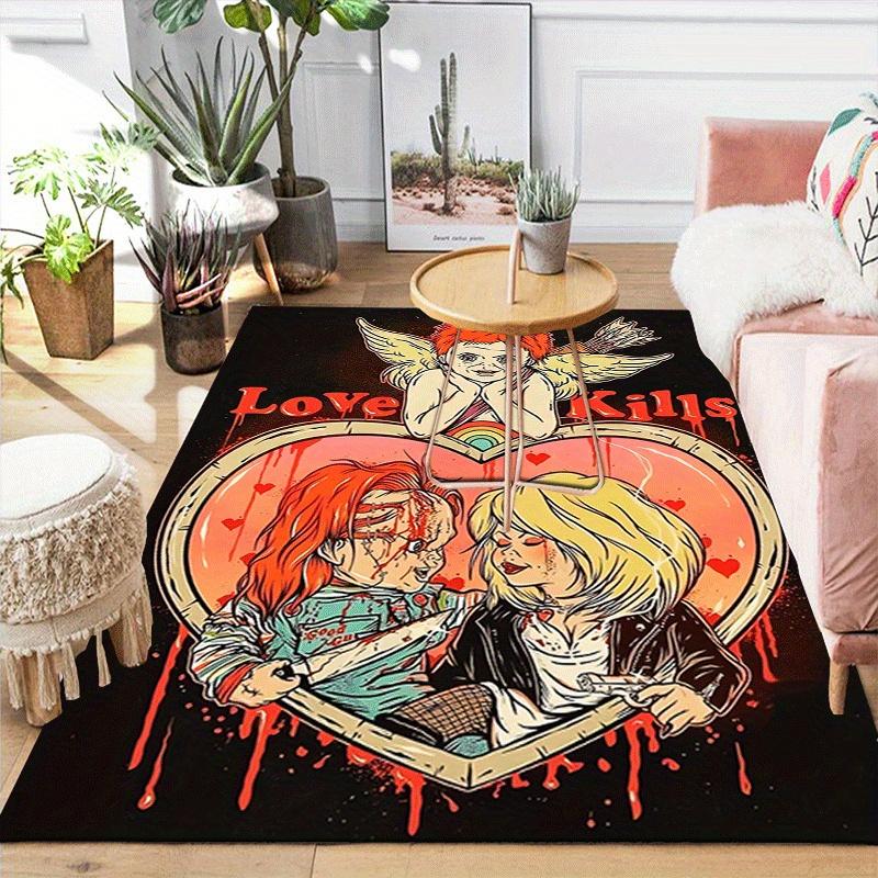 1pc Chucky Pattern Area Rug, Anti slip Non Shedding Stain Resistant Carpet