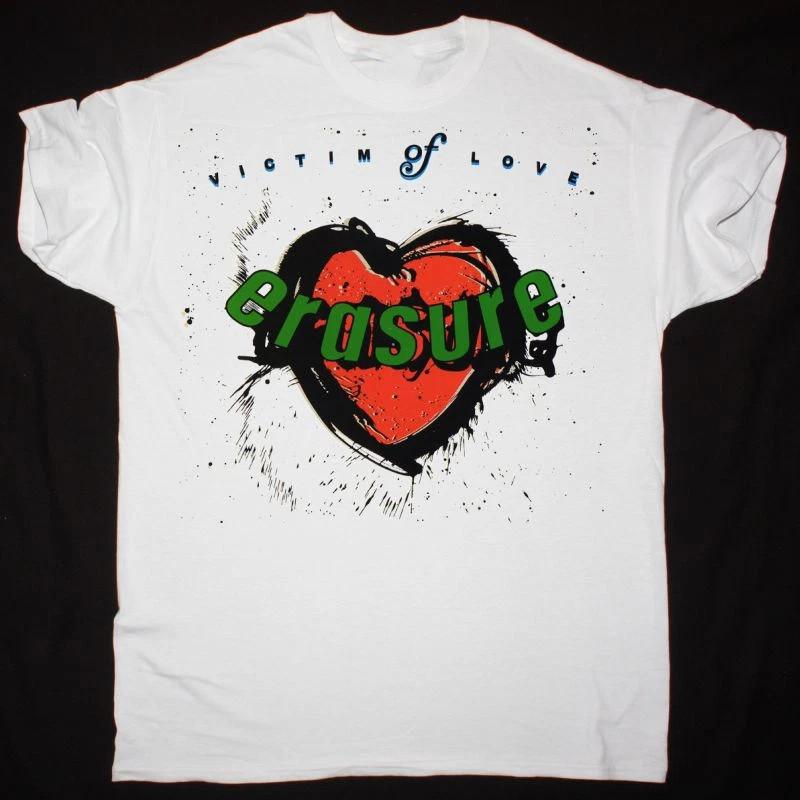 Erasure Band Victim Of Love White Cotton T Shirt Full Size S5XL Unisex T-Shirt XL