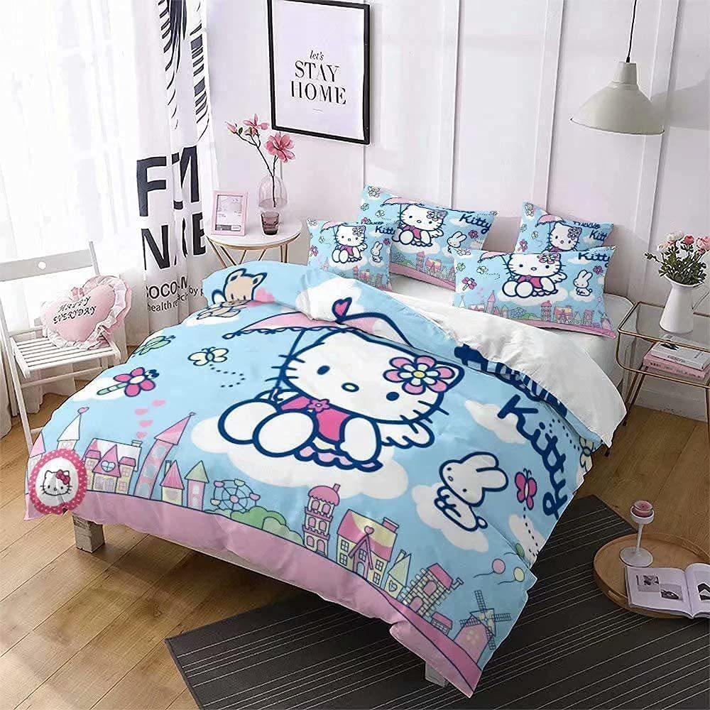 

Cartoon Animation Pink Bedding Three-Piece Quilt Cover EU single 135*200