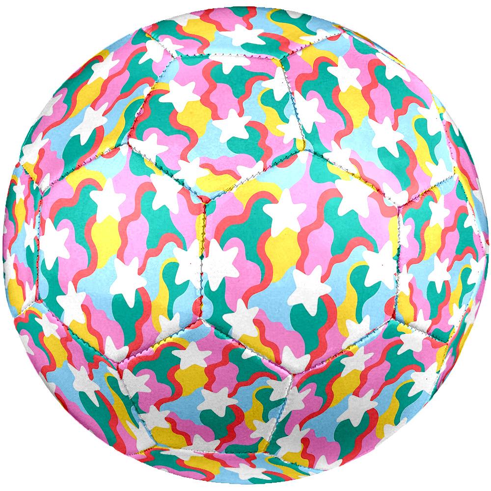 1PC Colorful Stars Soccer Ball Size 5 Football Machine Sewn Indoor/Outdoor Universal Football Surprise Collection n82