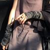 Luvas Sem Dedos Steampunk de Halloween para Homens e Mulheres Aquecedores de Braço Góticos Luvas Rasgadas para Cosplay Fantasia
