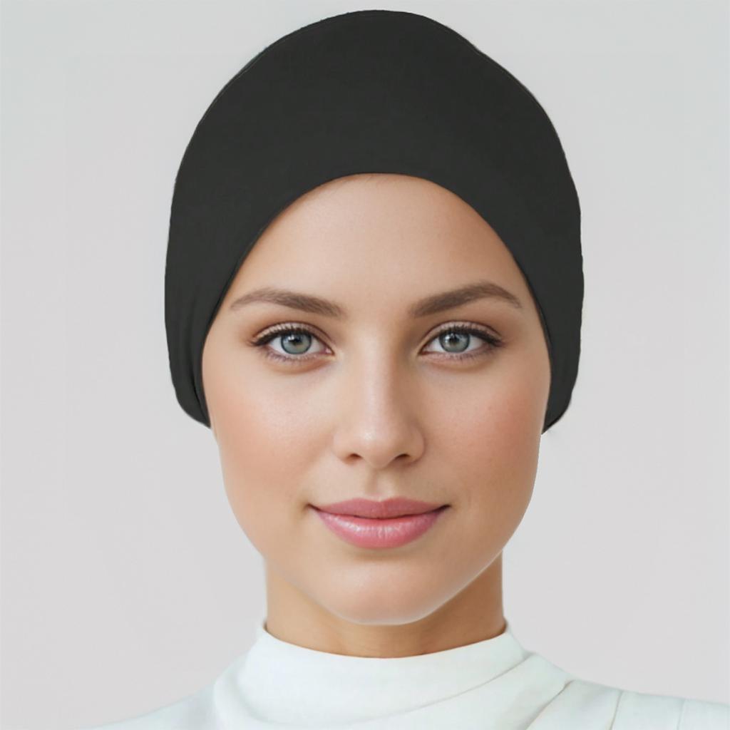 Neue Weiche Baumwolle Innen Hijab Kappe Band Muslimische Stretch Turban Kappe Islamische Untertuch Mütze Hut Damen Stirnband Schlauchmütze Turbante