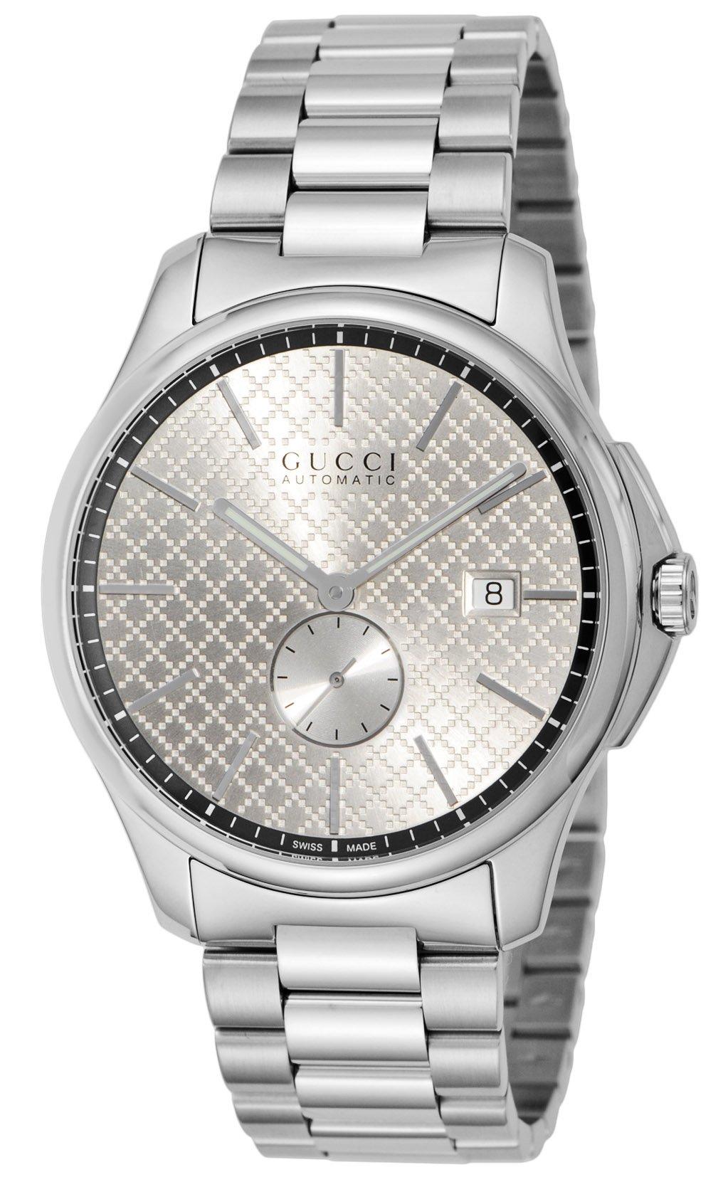 

Gucci Watch with Silver YA126320 G-Timeless Dial,