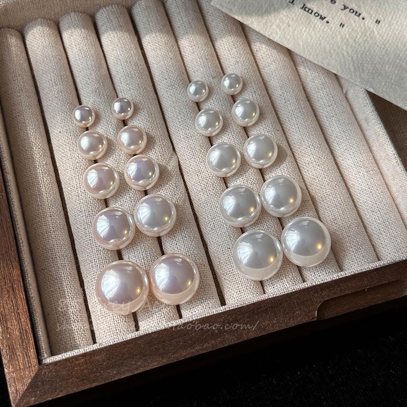 Shi Jia Mantou Lux Pearl Earrings 925 Silver Studs for Women 2024