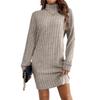 Women's 25th Anniversary High Neck Knit Dress - Autumn/Winter Fashion