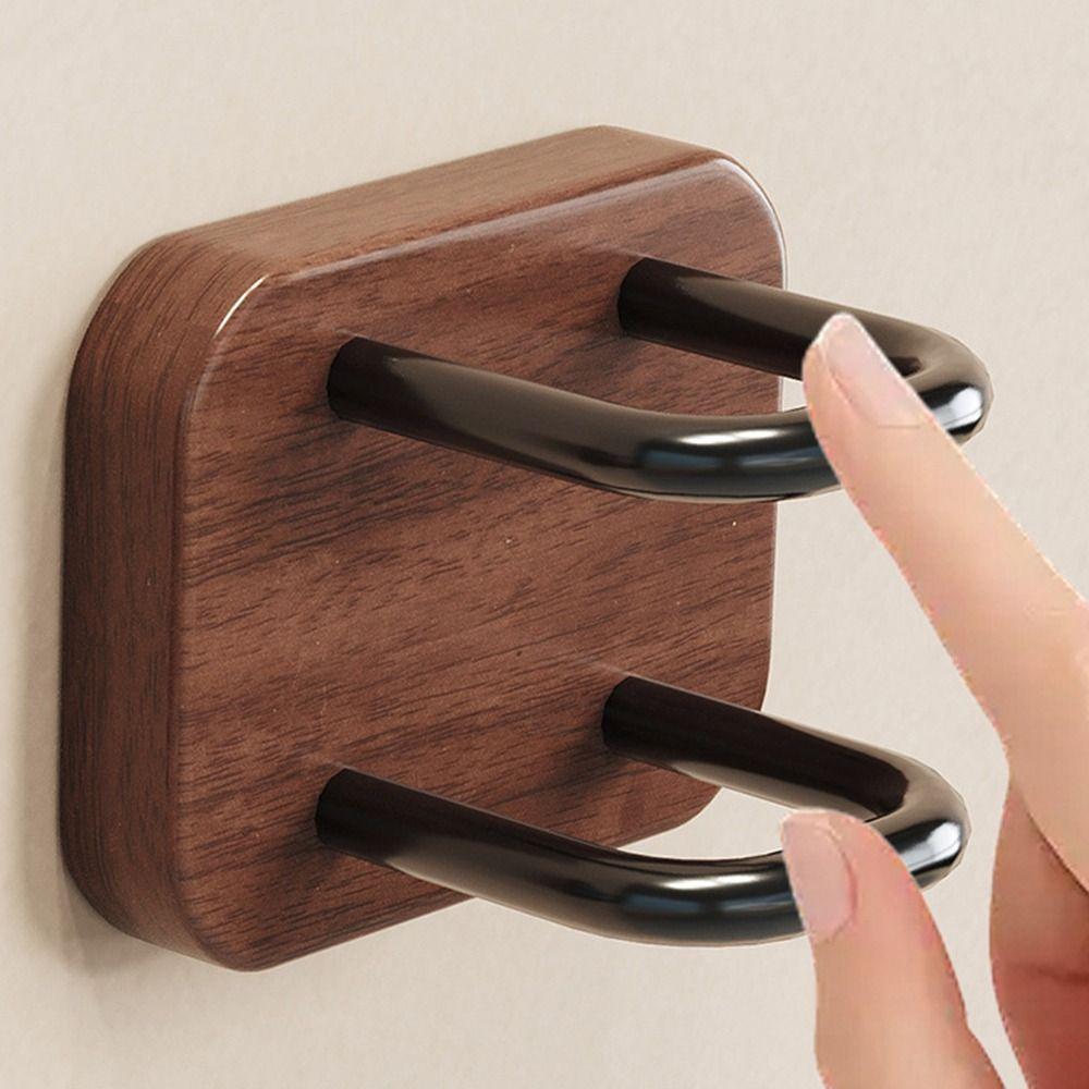 Self-Adhesive Hair Brush Organizer No Drilling Hair Rings Hanger Bathroom Storage Rack Home Use
