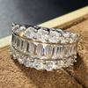 Huitan Charming Women Ring Full Bright Cubic Zirconia Geometric Party Accessories Fashion Wedding Temperament Finger JewelryGood Product