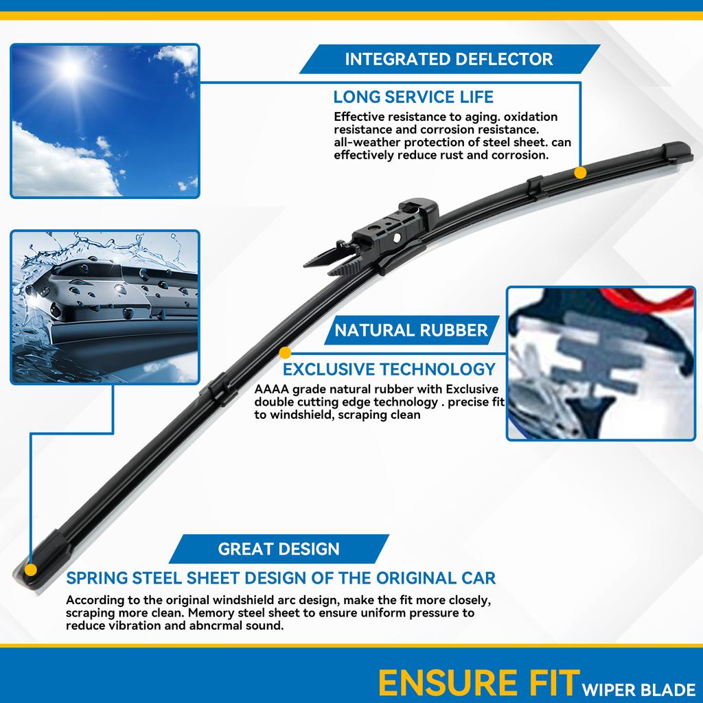For Nissan Qashqai Dualis J10 2006-2013 2007 2008 2009 2010 2011 Wiper Front Wiper Blades Windshield Windscreen Window 24"+16"