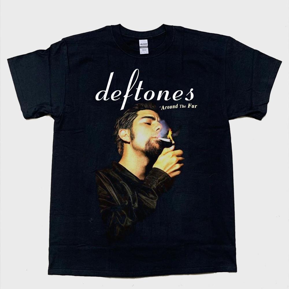 Chino Moreno Smoking Deftones Music Band Tshirt Black Gift For Fan Unisex T-Shirt M