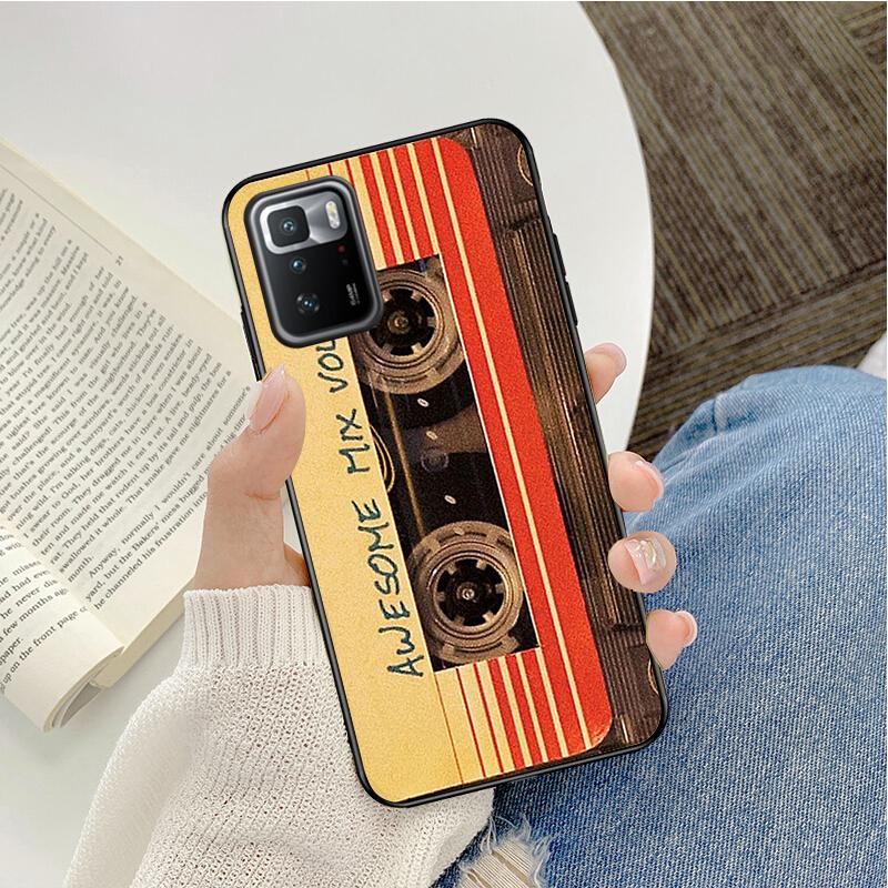Phone Case For Xiaomi Redmi note 13 12S 12 Pro 11S 11 10 Pro 10S 12S Redmi 13 10 10C 13CClassical Cassette tape Battery Case