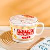 Instant Noodle Bowl with Handle Large Capacity Ramen Bowl Creativity Lid Ceramic Instant Lunch Bowl Cute Design Japanese Cup