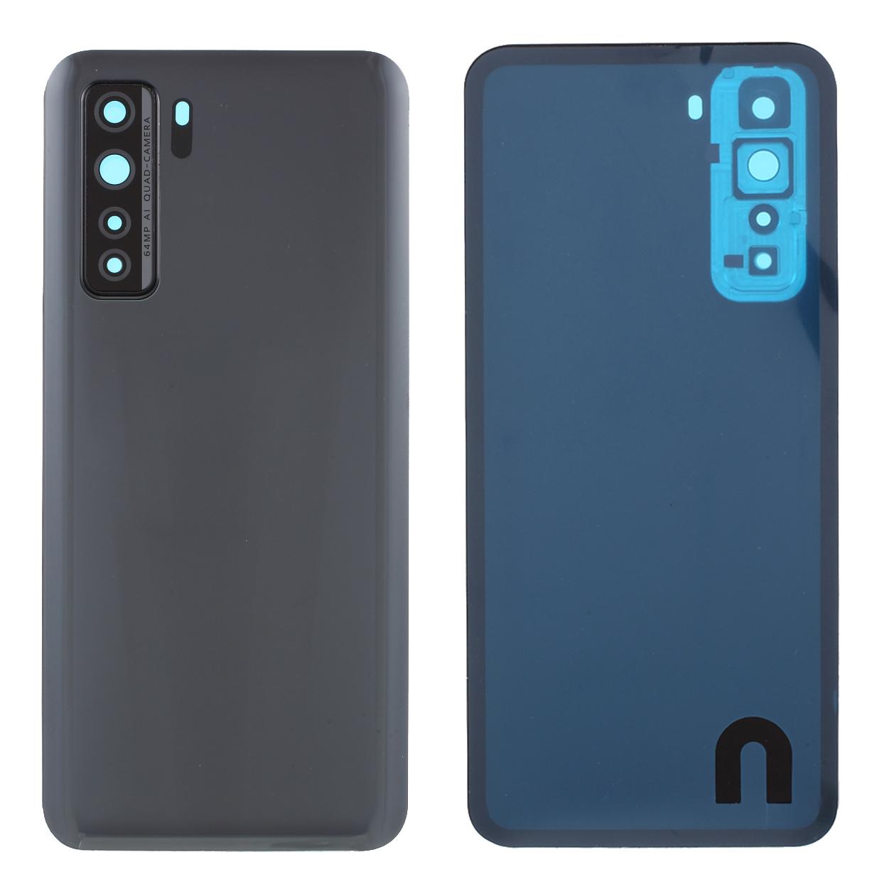 

Корпус Кришка акумуляторного відсіку Задня кришка із кришкою кільця камери Заміна (без логотипу) для Huawei P40 Lite 5G Midnight Black