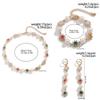 SHIXIN Luxury Shinny Colorful Rhinestone Short Necklace Bracelet Earrings Women Imitation Pearl Choker Christmases Jewelry Set