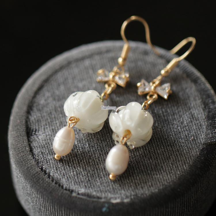 Lily of the Valley Hanfu Pendant Earrings - Ancient Style Cheongsam Accessories for Women