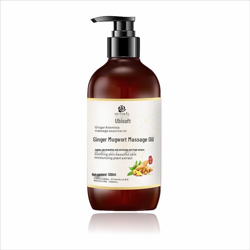 Mugwort Ginger Meridian Massage Oil for Soothing Relaxation and Warming Body Treatment