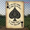 1Pc Iron Wall Art, "Ace of Spades" Playing Cards Design, Rustic Decor for Home Bar, Cafe - High-Quality Print for Room Decor