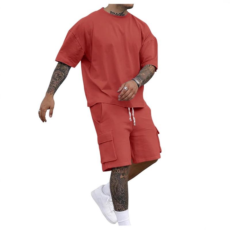 Loose Casual T-shirt Short-sleeved Shorts Two-piece Setmensummersuit