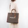 Michael Kors MK Mirella Monogram Print Detachable Shoulder Strap Tote Bag Women tote Brown 35F2G7ZT3B-BROWN