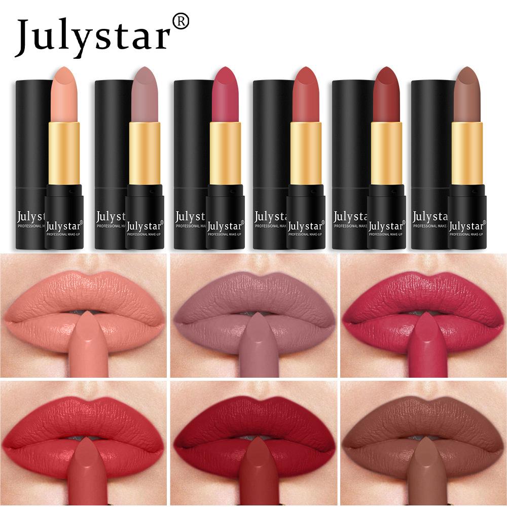 Trucco rossetto sei colori nuovo prodotto non si attacca alla tazza e non sbiadisce. Bellezza rossetto opaco vellutato