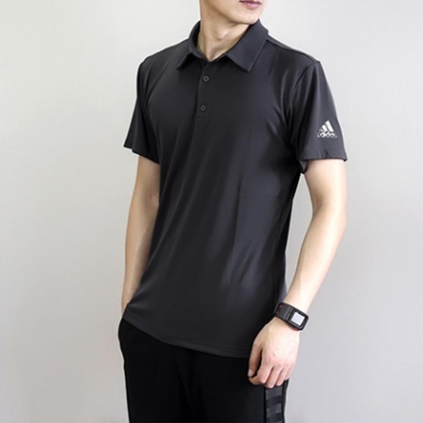 Adidas Tennis Series Pullover Comfortable Breathable Short Sleeve Polo Shirt Men Polo Shirts Navy-Blue CE1442