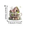 Neue Osterbaum-Anhänger 2D-Ebene Acryl Osterei Hase Haus Kaffeetasse Dekoration Saisonale Deko Rucksack Anhänger