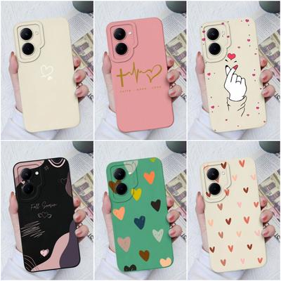 Θήκη τηλεφώνου για OPPO Realme C33 C35 C55 C11 C20 C30 GT Neo Fashion Αντικραδασμική Love Heart Liquid Silicone Soft TPU For Realme Fundas Coque Bumper