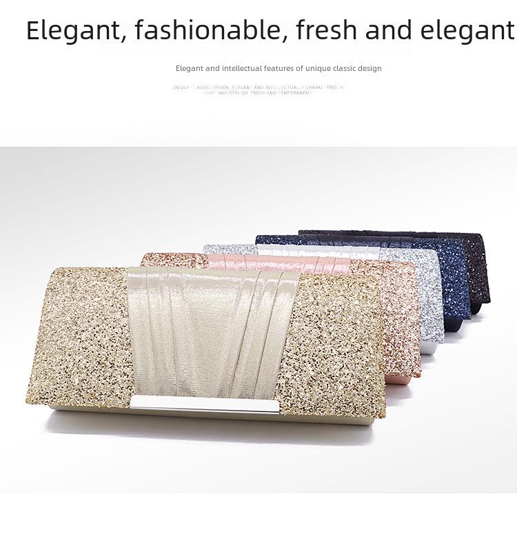 2024 Summer Sequin Pleated Evening Shoulder Bag
