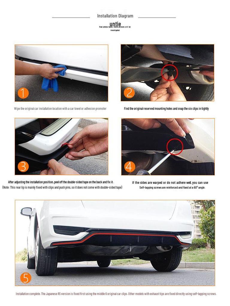 18-20 Fit GK5 Modified Body Kit: Rear and Front Lips, RS Small Spoiler, Tail Wing, Top Wing