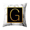 Marbled Golden Letters Pillowcase Sofa Pillow Cushion Cover  45 * 45cm