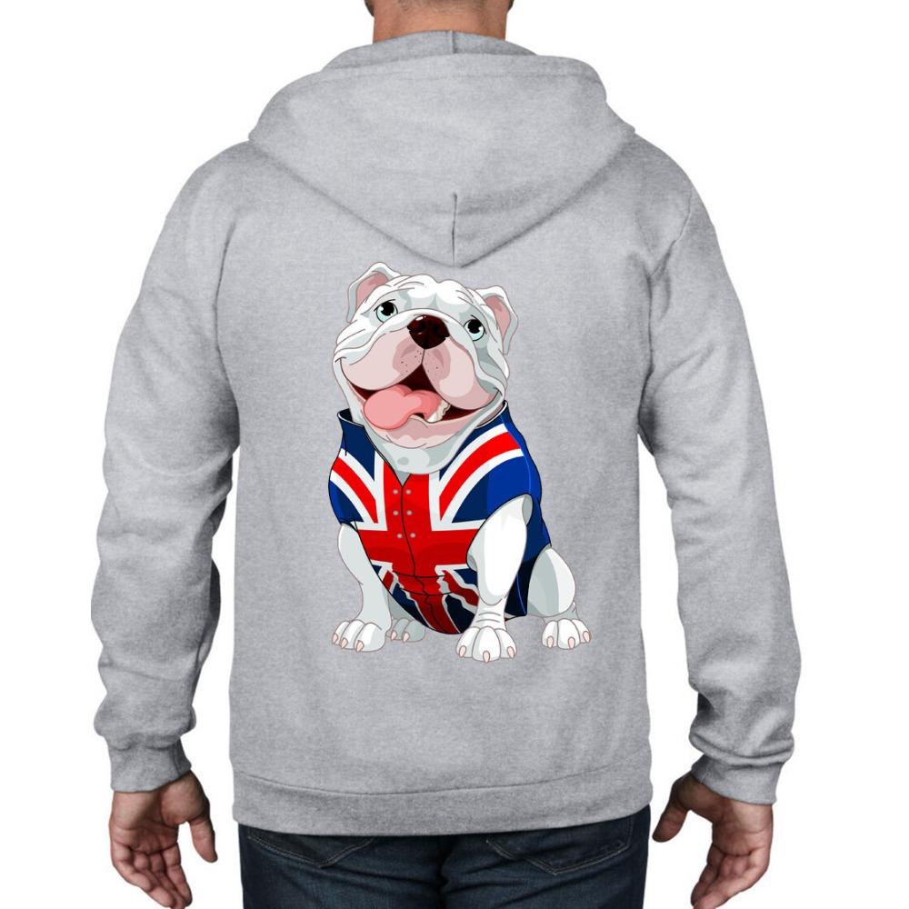 BRITISH BULLDOG UNION HOODIE England T Shirt Union Flag Hoody Patriotic and Loyal Pet Unisex Sweatshirt Men Casual Clothing