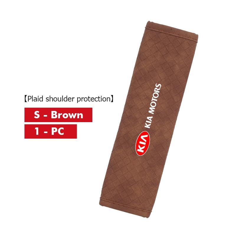 CNR2 For KIA Leather Car Seat Belt Shoulder Pad Shoulder Strap Protection Pad Sorento Stinger Soul Spectra Niro Cadenza Sephia