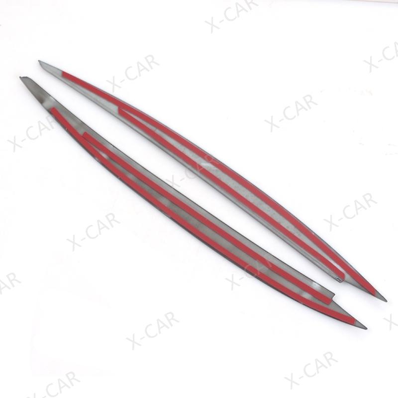 2PCS For Volkswagen VW Golf 7 MK7 MK7.5 GTI 2013-2018 Front Headlight Eyelids Eyebrow Head Lamp Decoration Strip Trim Sticker