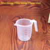 Transparent Double-Scale Plastic Measuring Cup with Handle for Baking and Milk Tea Shops