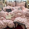 insA Cotton Bed Four-piece Set Pure Cotton New Maternal and Infant Grade Bed Sheet Quilt Cover Student Dormitory Three-piece Set