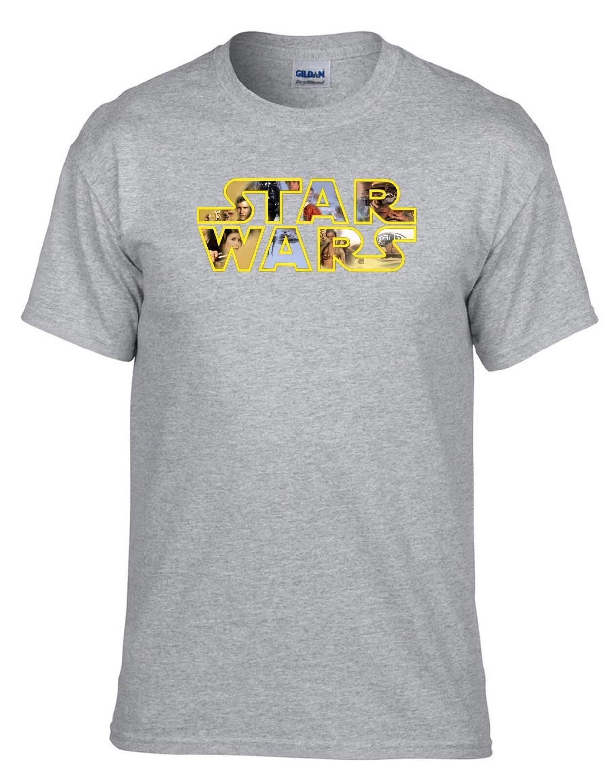 Star Wars Logo Grau T-Shirt -388_Grau S