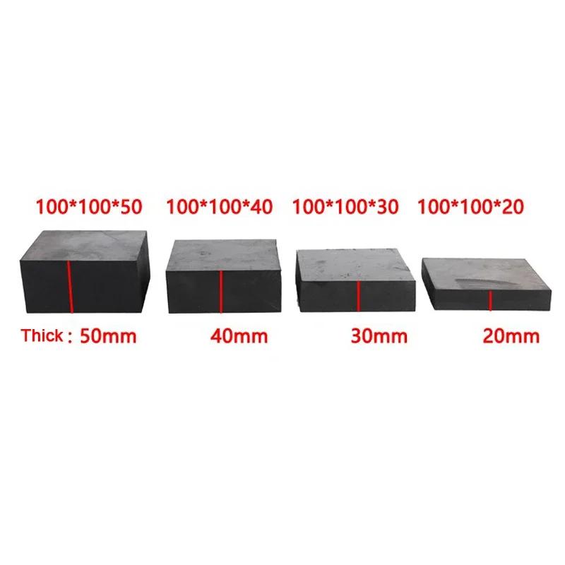 1pcs Black Rubber Sheets Damping Gasket Pad 50x50mm 100x100mm Thick 10mm 15mm 20mm